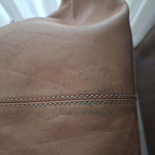 DKNY leather large beige bag used with crossbody strap