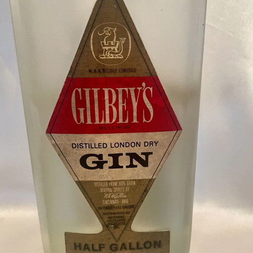 Gilbey's London Dry Gin vintage bottle, new, 1960s-1970s