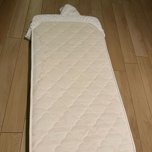 Baby cot mattress used, 70x140, set of 2 with protective sheet