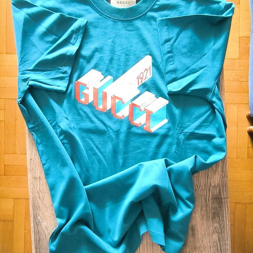 Gucci T-shirt like new, size XXL, petrol blue-green