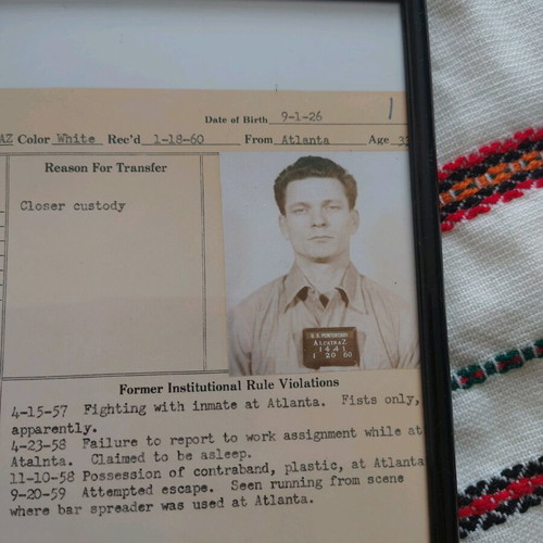 The Dossier of Frank Lee Morris from Alcatraz