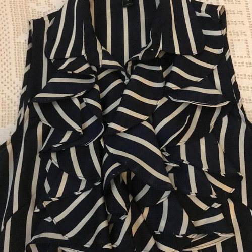 Ralph Lauren XS women's striped shirt blue and white, like new, 100% polyester