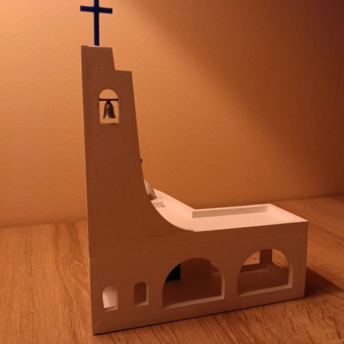 Church of Saint Nicholas of Samos like new, porcelain miniature