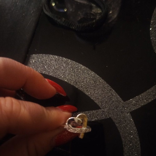 Silver 925 Heart-Shaped Ring with Zirconia like new