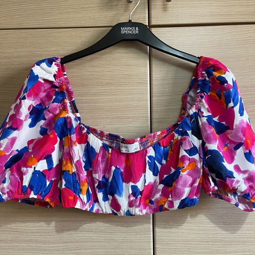 Crop top πολύχρωμο σαν καινούργιο, μέγεθος L