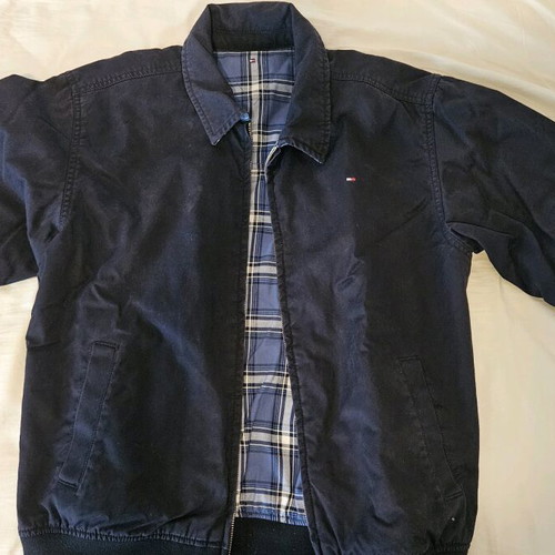 Tommy Hilfiger double-face jacket like new, blue multicolor