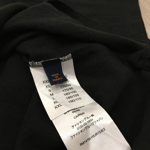 Louis Vuitton logo men blouse cotton/linen size S like new, black