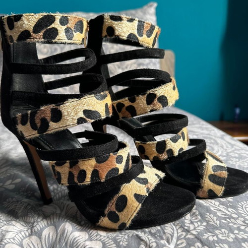 BSB Animal Print sandals used, size 37, black