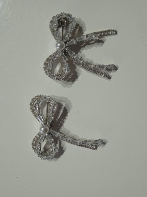 Bow pins used, set of 2, silver