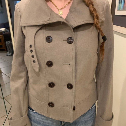 Burberry wool short jacket used, grey, size M