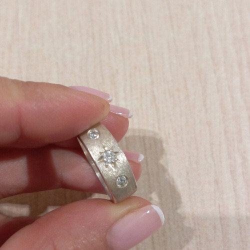 Silver ring 925 with zircon like new