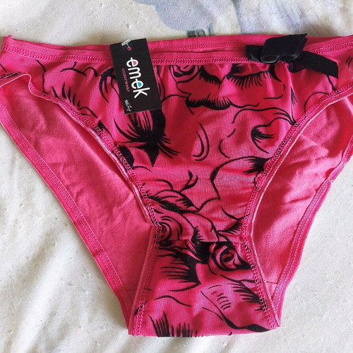 Emek panties new, pack of 3, black and pink