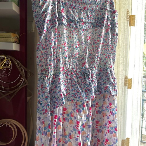Christian Dior dress used, collectible, floral pattern, size S/M