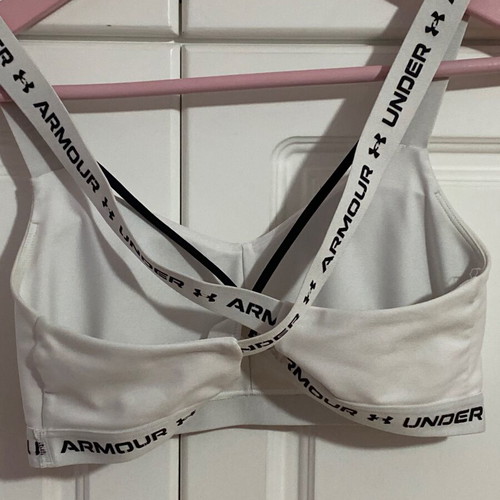 Under Armour sports bra used, white, size M