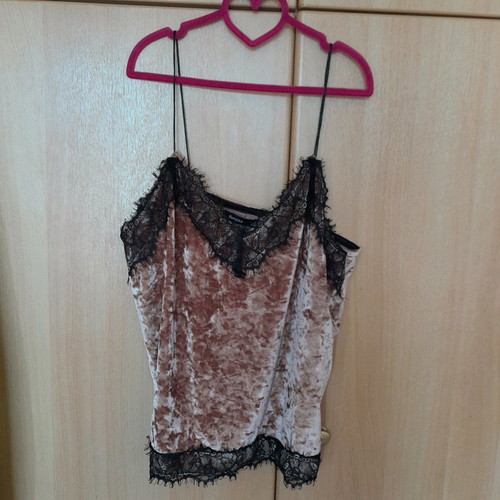 Velvet tops used, pack of 2, orange terracotta, small-medium