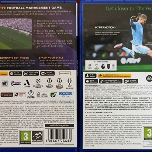 Pack of 2 PS5 games Football Manager 2024 and FC24 used