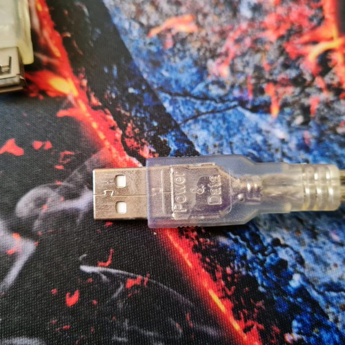 USB cable used with 2 male and 1 female connectors