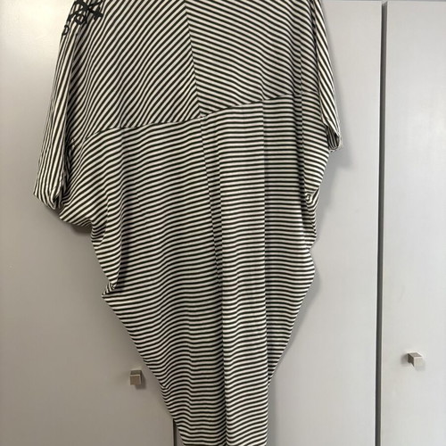 People Asymmetric Poncho Cardigan striped, size M, like new