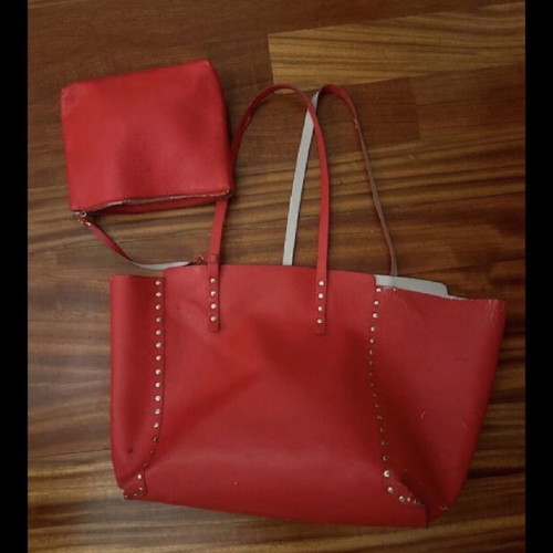 Double-sided bag used with wallet and zipper