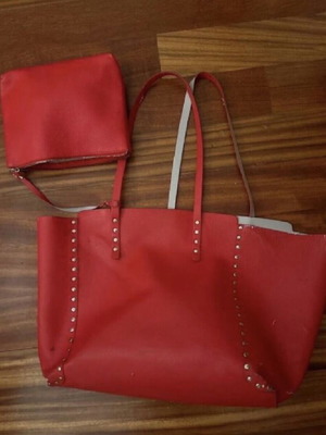 Double-sided bag used with wallet and zipper