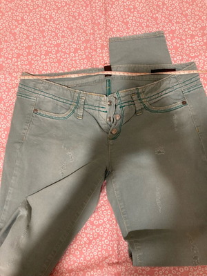 Benetton women's blue-green denim pants like new, size 31