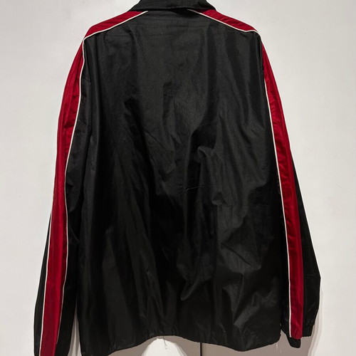 Men's black windbreaker jacket with red stripes like new