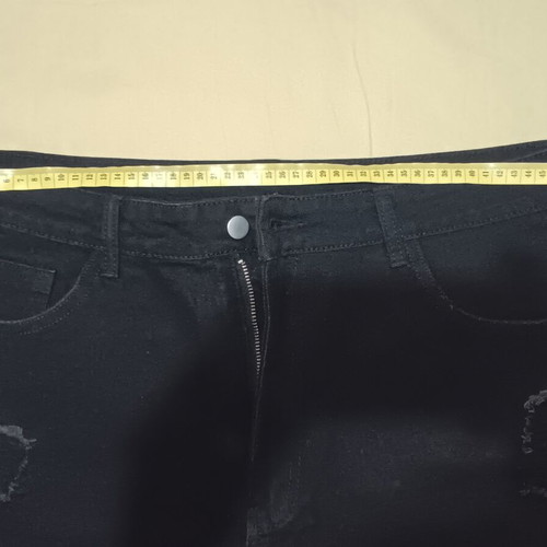 Shein black denim shorts new, size XL