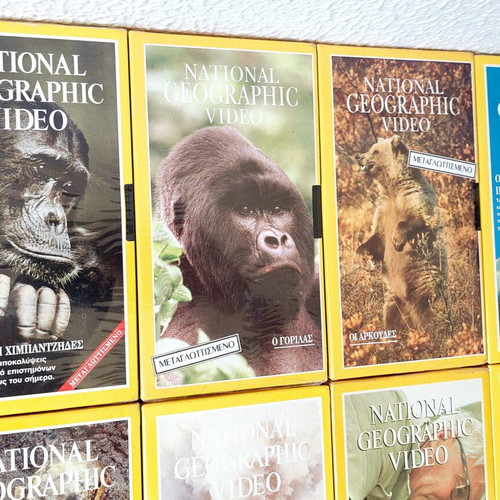 National Geographic VHS Collection of 17 New Sealed Documentaries Dubbed in Greek