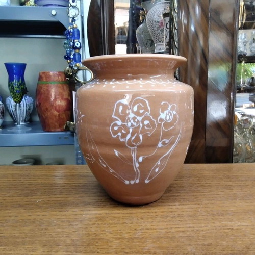 Terracotta outdoor flower pot like new 17x12x12 cm
