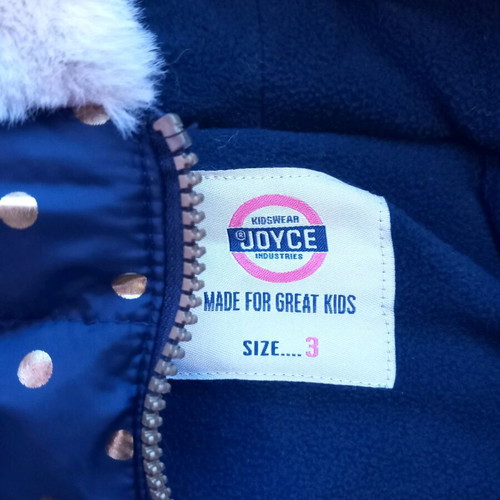 Children's jacket like new for girl 2-3 years blue with gold