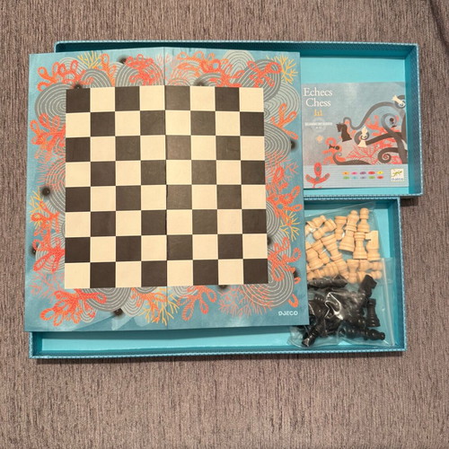 Djeco board games Chess and Jumpy like new