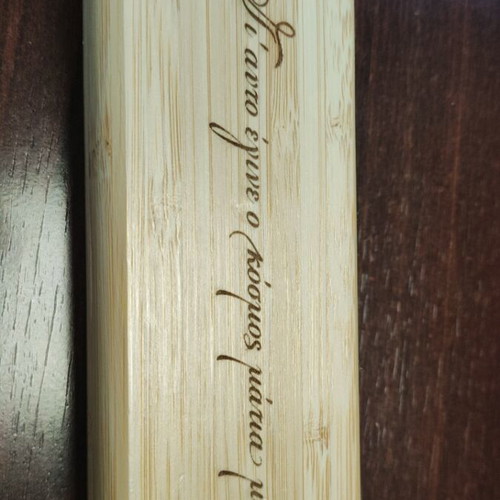Wooden pen with handmade wooden case new, black ink