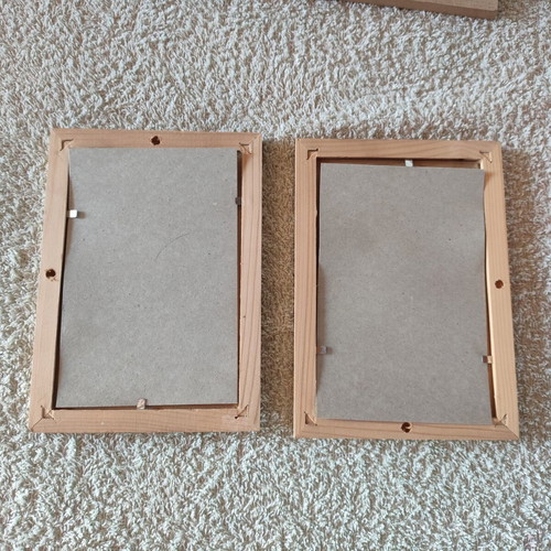 IKEA RAM wooden photo frames set of 2, natural pine wood, 10x15 cm