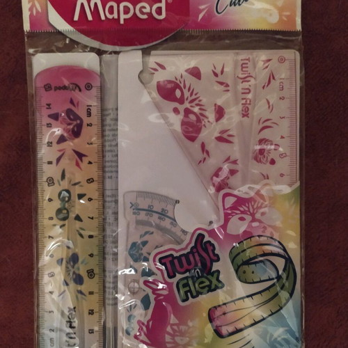 Maped Flexible Plastic Geometric Instruments Set new, 3 pieces