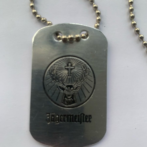 Jägermeister military dog tag pendant like new