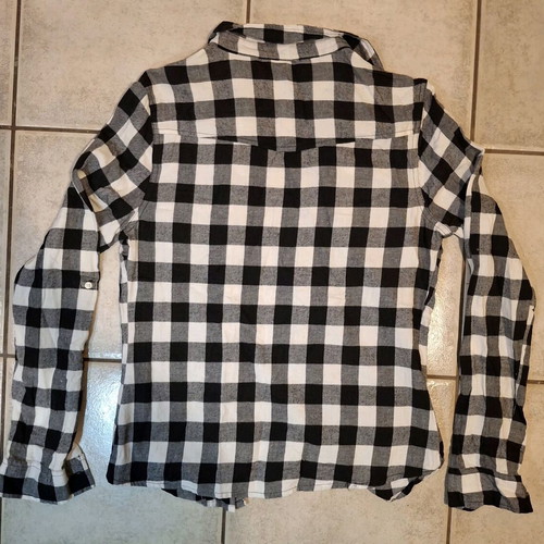 Tally Weijl checked shirt used, size L, black and white