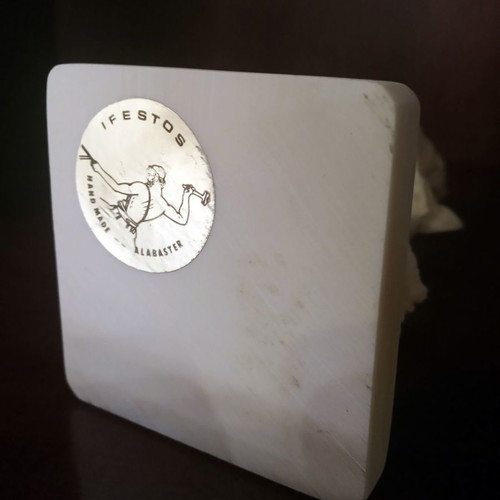 Alabaster figurines of Diogenes and Archimedes new, handmade