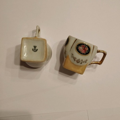 Antique cups used, set of 2