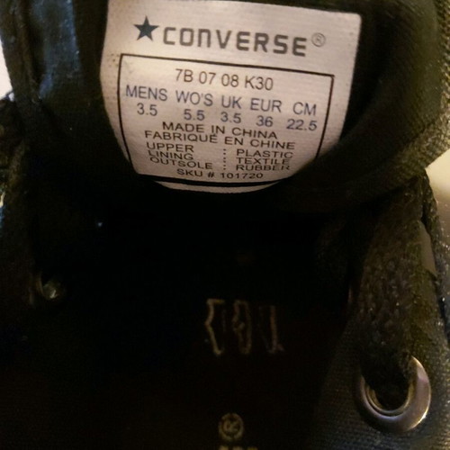 Converse athletic shoes used with sequins, size 36