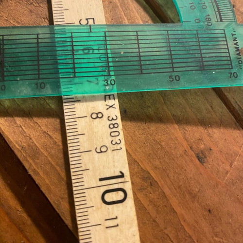 Diamant protractors used, pack of 4, transparent green