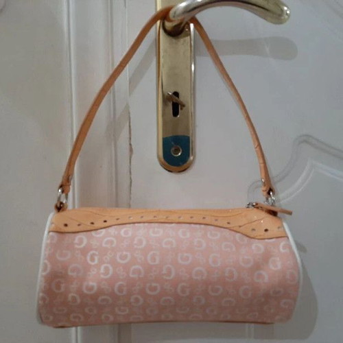Guess vintage cloth barrel shoulder bag new orange