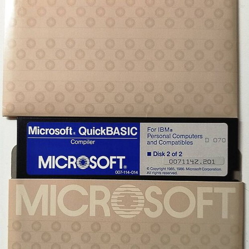 5.25" Floppy Disks Microsoft QuickBasic Compiler and IBM Diagnostics like new