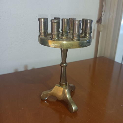 Vintage brass church candle holder with 9 positions used