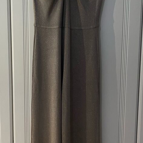 Nadia Rapti Grand Finale lurex jumpsuit new, beige and silver