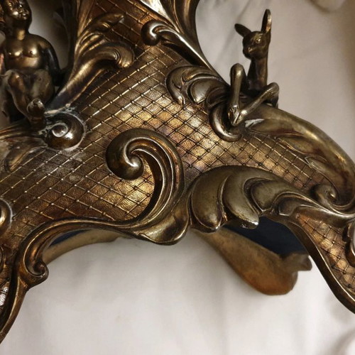 Bronze Vintage Baroque Clock New, Made in West Germany