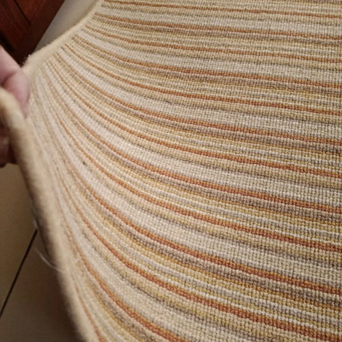 Rug used in soft shades with stripes, 2.30x1.75 m