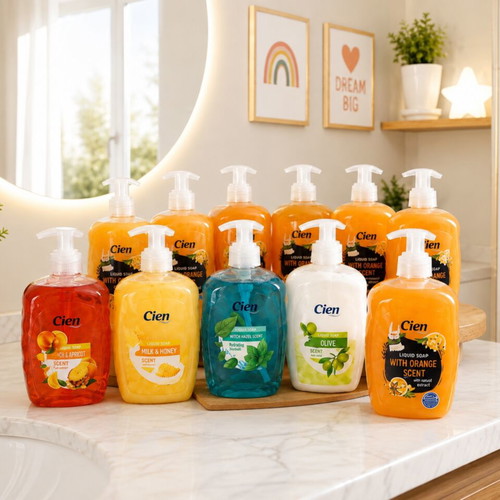 Cien liquid hand soap set, 11 x 500 ml, assorted scents