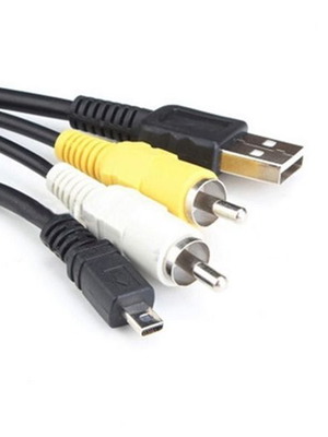 USB+AV Cable for Nikon Fuji Konica Pentax Panasonic Olympus Sony Sanyo new