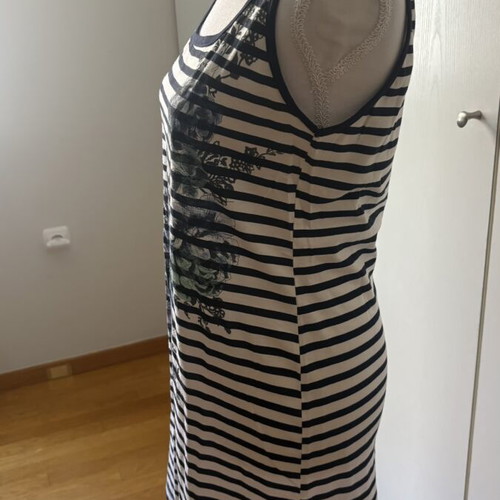 Φόρεμα μακό ριγέ μπλε άσπρο size M σαν καινούργιο