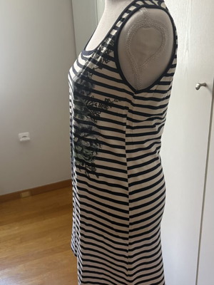 Φόρεμα μακό ριγέ μπλε άσπρο size M σαν καινούργιο